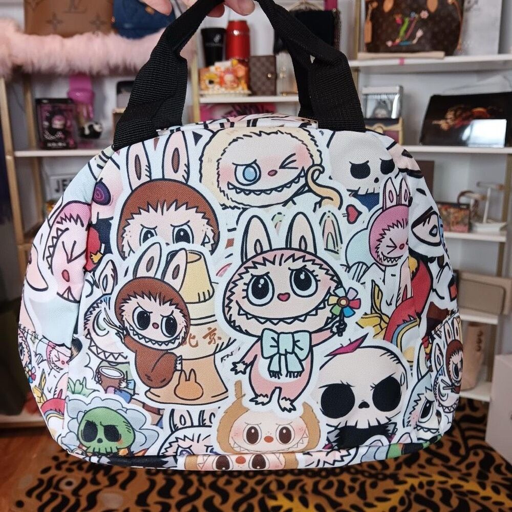 New Labubu Mokoko Custom Lunch Bag Insulated With Front Pocket Multi-Color